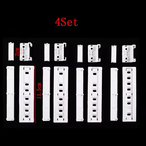 4Set Integrated Fridge Door Plastic Mounting Bracket Fixing Slide Kit For Freezer Refrigerator Door 
