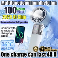 Portable Handheld Turbo Fan Semiconductor Cooling Fan High Speed Kipas Mini Fan 100 Level LED Displa