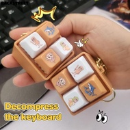 BACKSTREET Answer Me Button Pendant Toy, how To Answer Me? Key Button Portable Press Keychain, Stres