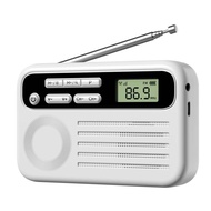 Pocket-Sized Rechargeable Radio Personal AM/FM Portable Radio with Headphone Jack for School Outdoor
