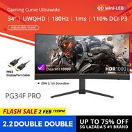 PRISM+ PG34F PRO 34" 180Hz Ultrawide Monitor [3440 X 1440]