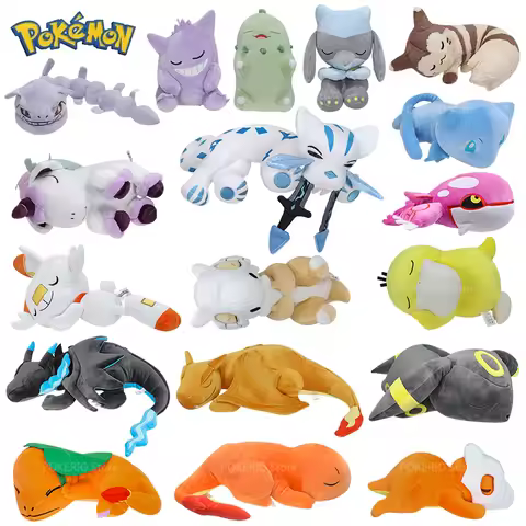 Pokemon Sleeping Umbreon Mega Charizard X Chien-Pao Plush Toys Cute Anime Garchomp Charmander Kyogre
