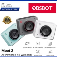 OBSBOT MEET 2 AI-POWERED 4K WEBCAM WITH AI AUTO FRAMING, FAST AUTO FOCUS & BUILT-IN DUAL OMNIDIRECTI