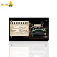 light your bricks | Display Nameplate Compatible with LEGO Typewriter Model 21327
