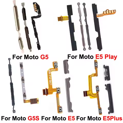 Phone Button Flex Power Volume Compatible For Motolora Moto G5 G5S E5 Plus Play GO New On Off Key Ca
