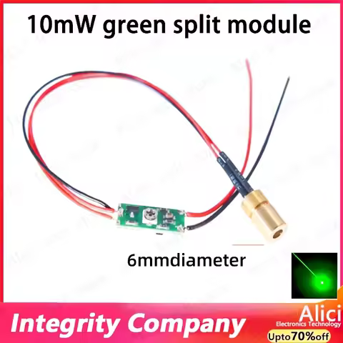 10mW green module 6mm diameter small volume laser head point laser diode laser beam industrial grade