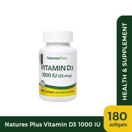 Natures Plus Vitamin D 3 1000IU NaturesPlus Vit D3 1000 IU 180 softgels