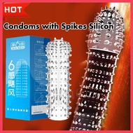 Sixth'DySense>oA;Reusable@U+Spike Ku+my+f+l+c+Condom Bolitas Condom for men washable Delay Condoms