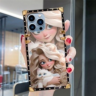 Casing Vivo V60 Lite 5G V50 V40 V30 V30e V29 V29e V27 V27e V25 V23 V23e V21 V20 Cute Elsa Princess &