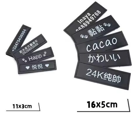 2 PCS Personalized Dog Name Tag Pet Harness ID Label DIY Name Logo Custom Dog Chest Strap Harness Co