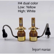 H4 dualcolor yellow white LED car lights mobilio brio ertiga agya jdm