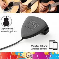 724ROCKS - IK Multimedia iRig Acoustic Acoustic Guitar Mobile Microphone/Interface I10-IP-IRIG-ACOUSTIC-AS Acoustic Guitar Microphone Recording Audio Interface Acoustic Guitar Pickup Acoustic Guitar Sound Hole Pickup Guitar Soundhole Pickup