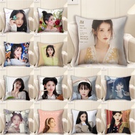 IU Square Pillowcase  Lee Ji Eun Single Side Printed Polyester Square Pillowcase Sofa Decorative Pil