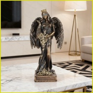 SY3 Vintage Blue Luck Sculpture Resin Decor For Home Statue Of Fortune With Bandages Figurine Orname