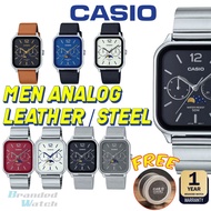 CASIO MTP-M305D MTP-M305L Series Men's Casio Moon Phase Analog Quartz Watch Men Analog Jam Tangan Ja