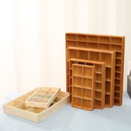 Simple Desktop Multi-Functional Grocery Wooden Grid Grid Storage Organize Box Multi-Grid Storage Box