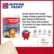 Nippon Paint Weatherbond 1L  Exterior Paint  Brilliant White 1001 - Repacking  Cat Dinding Luar Rumah