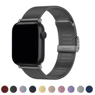 [HOT JUXXKWIHGWH 514] โลหะ Magnetic Loop Correa สำหรับ Apple Watch Band 44มม. 40มม. 38มม. 42มม. อุปกรณ์เสริมสร้อยข้อมือ IWatch Serie 7 4 3 SE 6 45มม. 41มม.