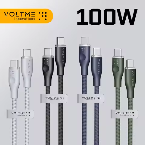 VOLTME USB C to USB C Cable 100W PD 5A Fast Charging Type C to Type C Cable Nylon Braided USB-C Cord