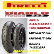 Pirelli Diablo Rosso 3 150/60-17 140/70-17 Tyre RADIAL Pirelli 66H TUBELESS Pirelli Diablo Rosso 3
