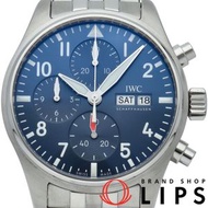 國際手錶公司IWC萬國錶飛行員系列計時腕錶 41 藍色 IW388102 不鏽鋼男士腕錶 藍色拋光 極佳狀態 [二手]