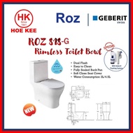 ROZ 818-G 1-PC Rimless Toilet Bowl with Geberit Flushing System