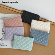 FAVORITEGOODS Money Bag, Portable Rhombic Coin Purse, Fashion Lightweight PU Leather Zipper Credit Card Wallet Men