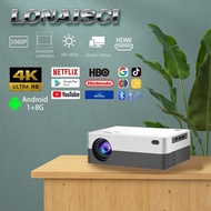 4K 5G WiFi Mini Projector LED Smart HDMI USB Home Cinema Multimedia Projector H5 White Portable Projector