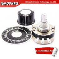 1lot/3PCS WTH118 DIY Kit Parts 2W 1A Potentiometer 1K 2.2K 4.7K 10K 22K 47K 100K 470K 1M MF-A03 + WH