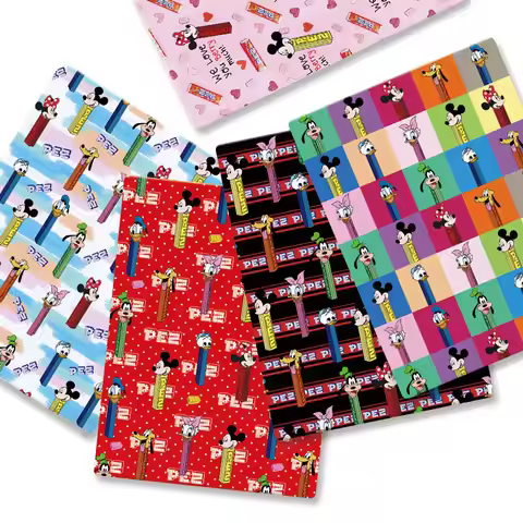 Disney pez candy Cartoon Hot DIY handmade sewing patchwork quilting baby dress home sheet140cm print