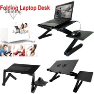 OPBWQH Mouse Pad Foldable Laptop Table Height Adjustable CPU Cooling Notebook Riser Multifunctional Fan USB Ports Laptop Stand Holder Bed