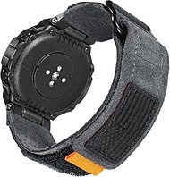 Hemsut Watch Bands Compatible with Amazfit T-Rex/T-Rex 2/T-Rex Pro/T-Rex Ultra, Millitary Soft Suede Leather Strap With Hook and Loop Design and Tools included