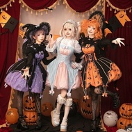 Now/Lolita Lolita Large Full Set lolita Halloween Pumpkin Skirt Lolita Black Sweet Style Dress Lolit