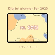 2023 digital planner / bullet journal / PDF / hyperlink / simple and minimalist