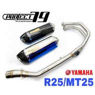 Yamaha R25 / MT25 Project79 Exhaust Full System Exhaust Stainless Ekzos Muffler Project79 QPM04 R25 