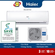 (Save 4.0) Haier Air Conditioner (1.0HP - 2.5HP) R32 Standard Inverter Smart Clean HSU-13VTH21/HSU-19VTH21/HSU-25VTH21