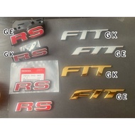 Emblem Fit rs honda jazz gk gk5 jazz ge H fit rs gold chrome