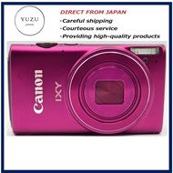 Pre-owned Product Canon IXY 620F Pink Digital Camera 12.1MP 10x Zoom IXUS 255 HS Japan Battery & Cha