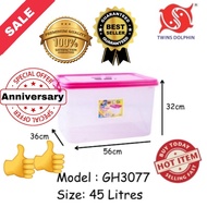 TWINS DOLPHIN 3077 Transparent Storage Box - 45 L