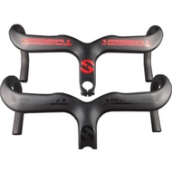 TOSEEK CARBON FIBRE DROPBAR 100*420MM RED READY STOCK