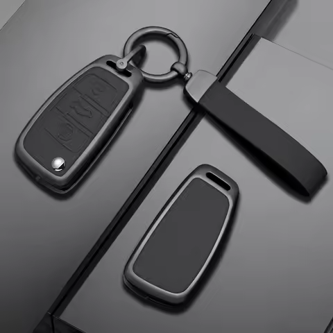 Alloy Car Key Case Cover Shell Fob for Audi A4 B7 A6 C6 4f 8v A3 8p A1 A3 Remote Key Holder Jacket A