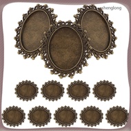 12pcs Brooch Pin Backs: Oval Alloy Brooch Base Settings for Craft - Blank Bezel Tray Safety Pin Back