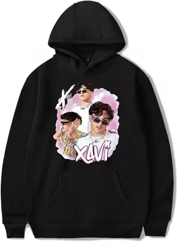 Xavi Merch Vintage Photo Hoodie Printed Hoodies Fashion Men Women Rapper Long Sleeve Pullover