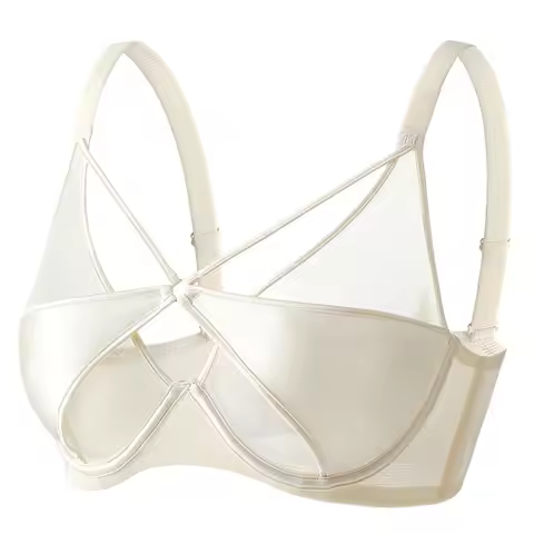 Unlined Bra for Women Large Size Underwear Women Soft Steel Ring Push-up Top Up Adjustable Bra 34-40