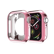 For App Watch Series 3 & 2 & 1 38mm Plating TPU Round Hole Hollowing Protective Case For Apple Watch
