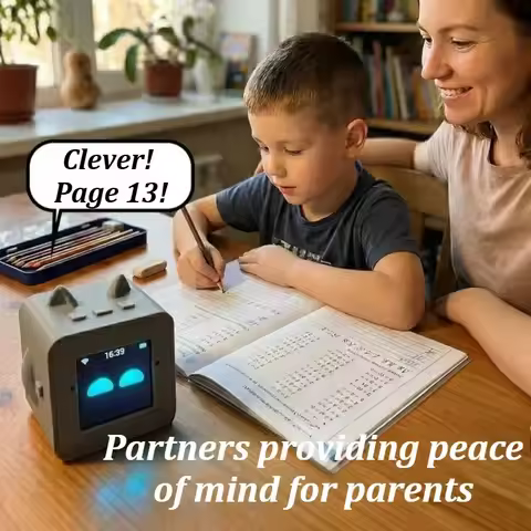 Mini Smart AI Clock DeepSeek XiaoZhi Robot Voice Chatbot Emotional Interactive Companion Creative No
