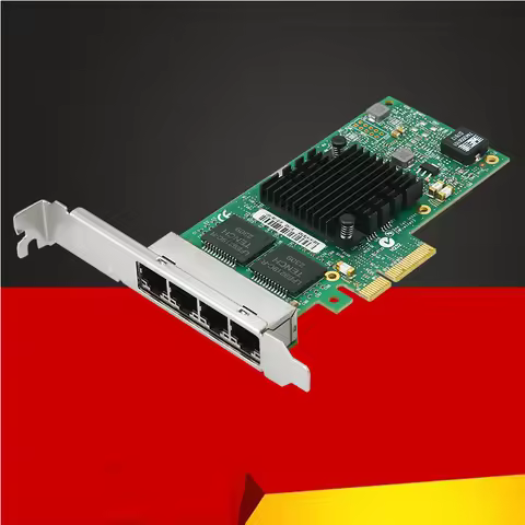 4 Port RJ45 PCI Express Network Card for Intel I350 Chip PCI-E X4 Server Gigabit Ethernet NIC 10/100