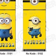 ◙ MINION 2-Door Refrigerator Sticker - 2 Doors No. 5101 ➼