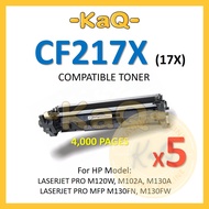 5X CF217X 17X Compatible Toner LaserJet M102 M102a M102w MFP M130 M130a M130fn M130fw M130nw Printer