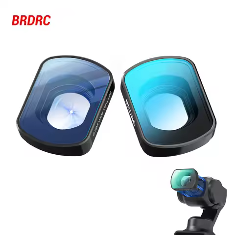 BRDRC Wide-angle Lens for DJI Osmo Pocket 4 3 Beauty Filter 0.72X Wide-Angle Mist HD Filters Creator